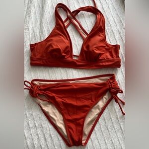 Women’s Strapped Back Burnt Orange Bikini